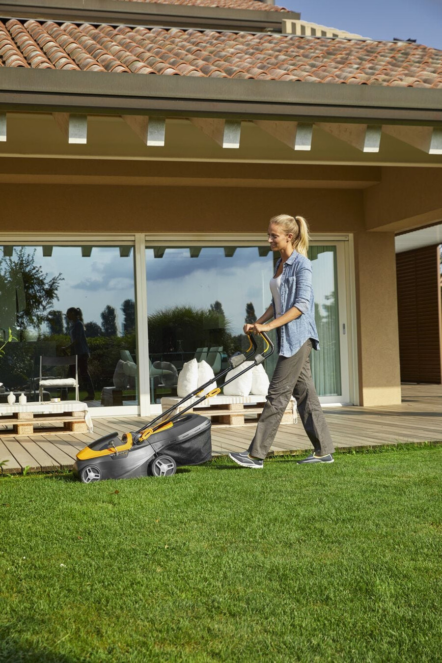 cordless lawn mower - collector 136e kit