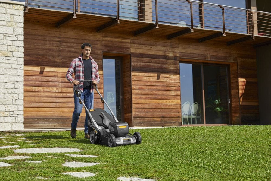 cordless lawn mower - twinclip 950e v kit